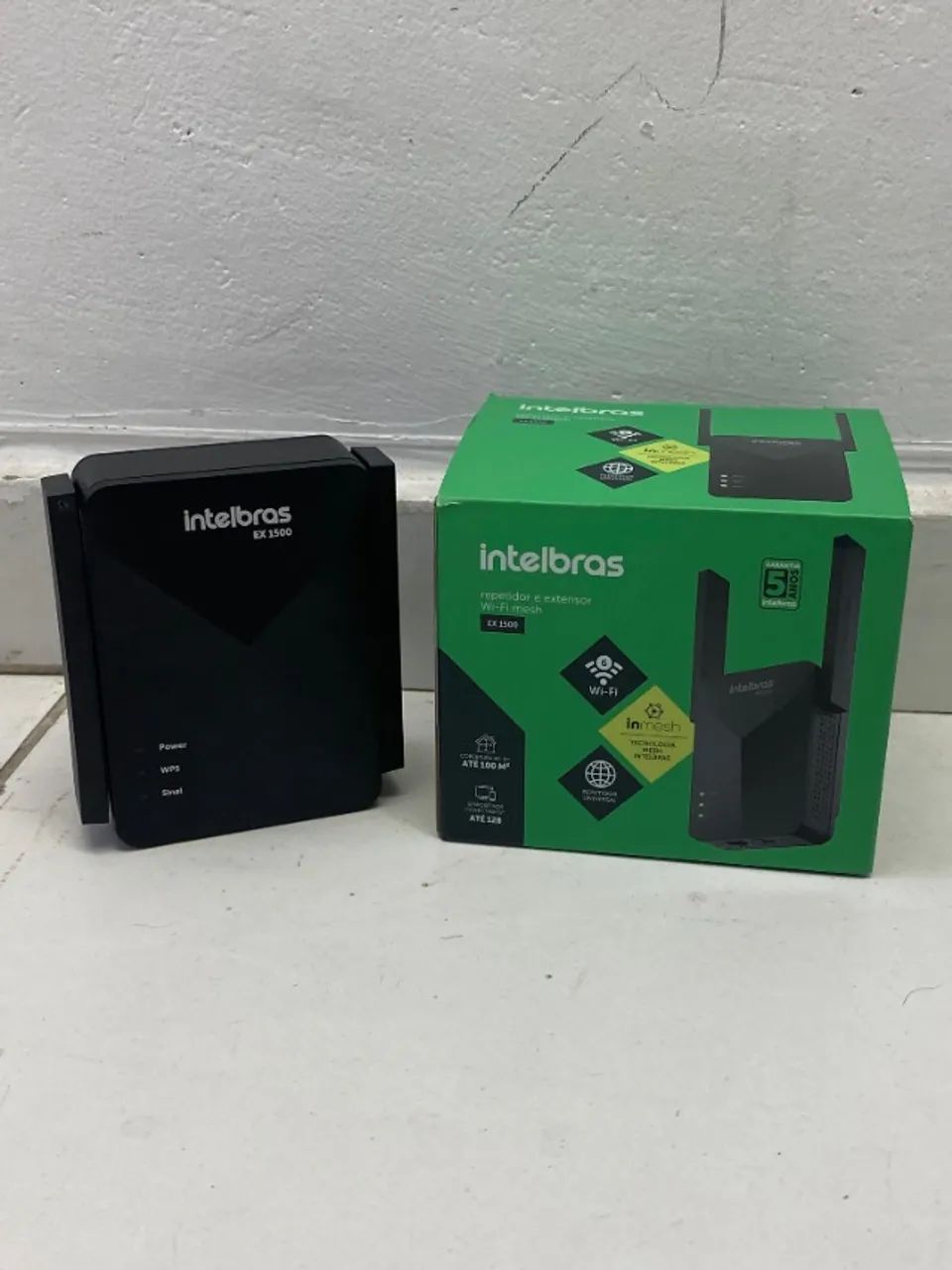  REPETIDOR E EXTENSOR WI-FI MESH INTELBRAS - EX1500 - SEMINOVO
