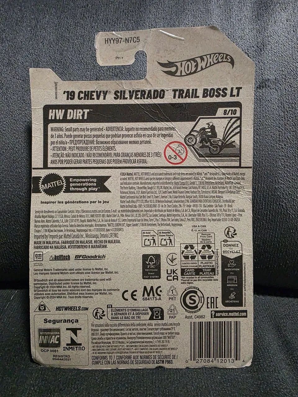 '19 Chevy Silverado Trail Boss LT HotWheels - Foto 2