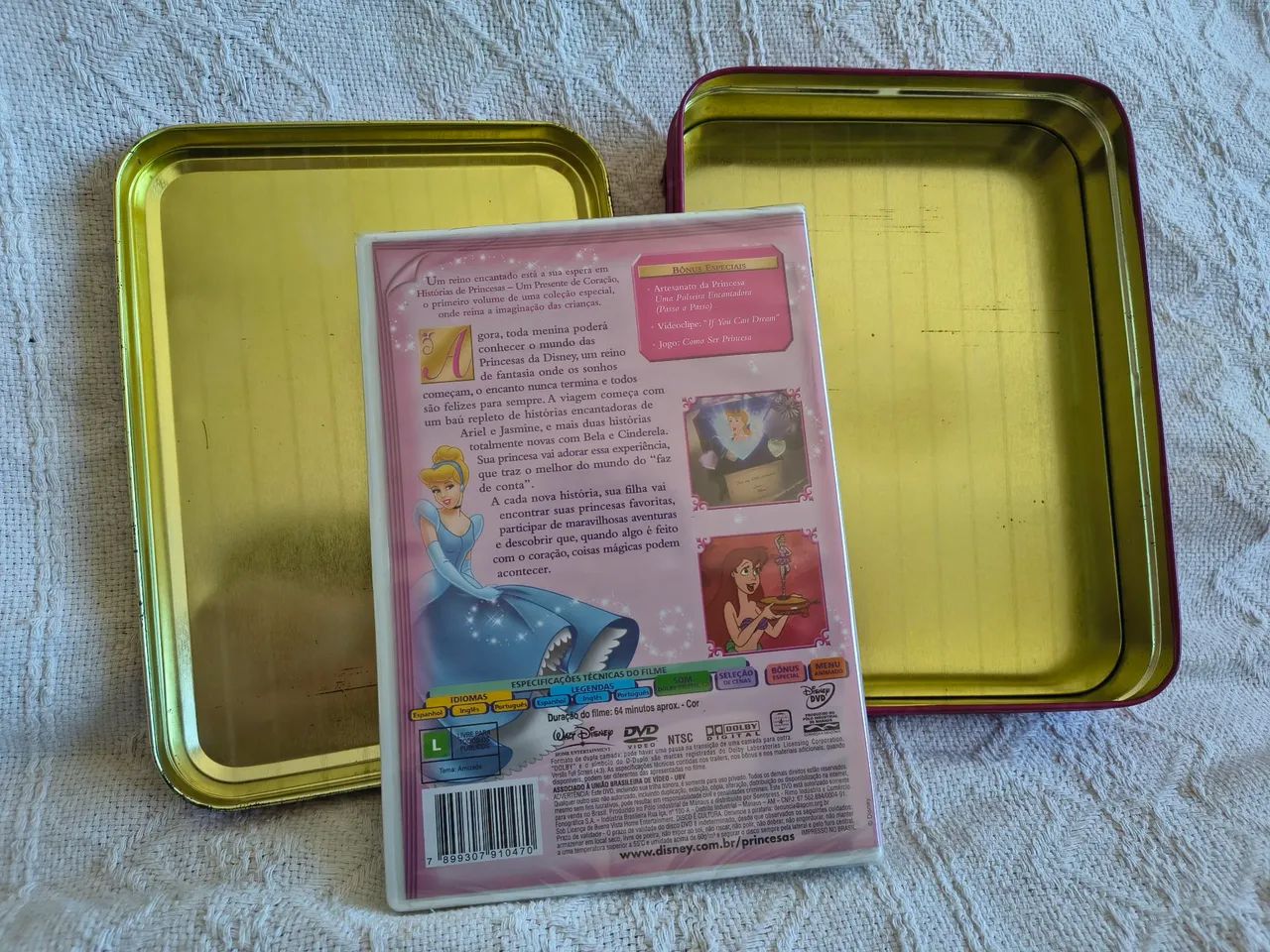 Histórias de Princesa DVD Lacrado com Lata Especial - Foto 4