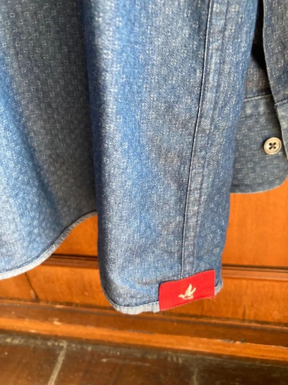 Camisa casual Brooksfield manga longa estampada  - Foto 5