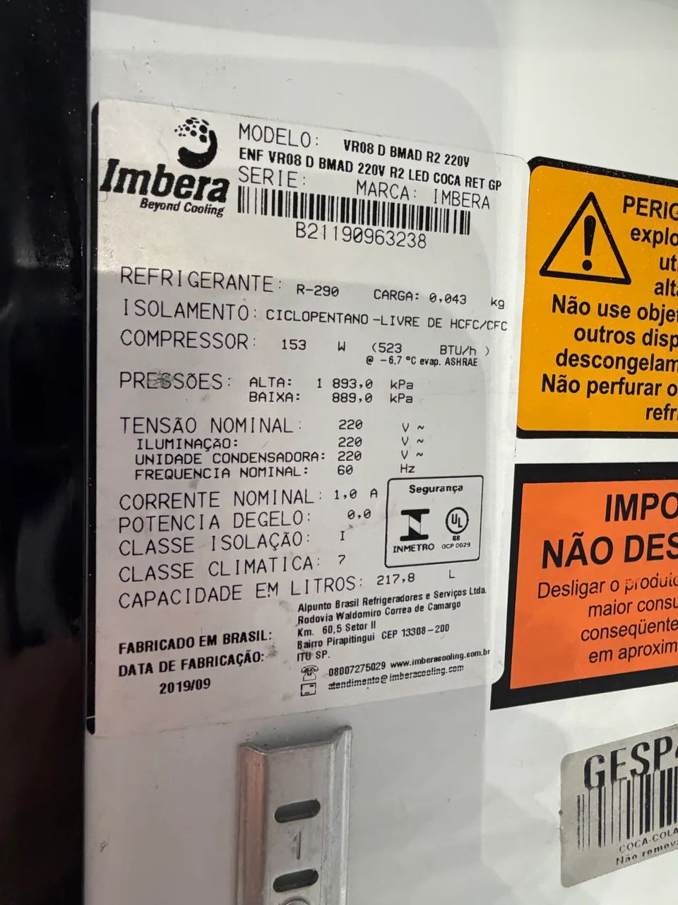 VENDO UMA GELADEIRA EXPOSITORA IMBERA SEMI NOVA - Foto 5