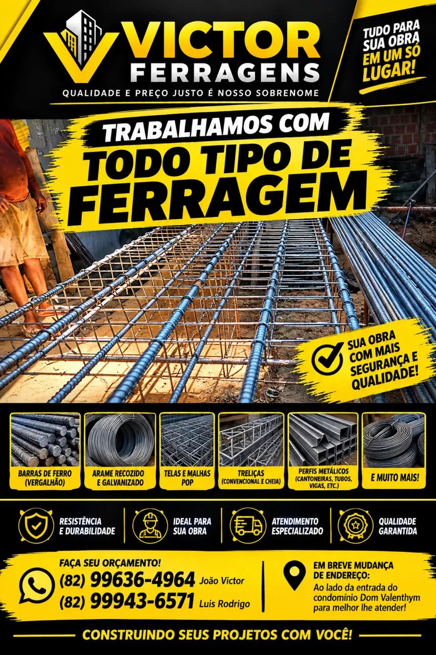 VICTOR FERRAGENS TRABALHAMOS COM FERRAGEM EM GERAL.
