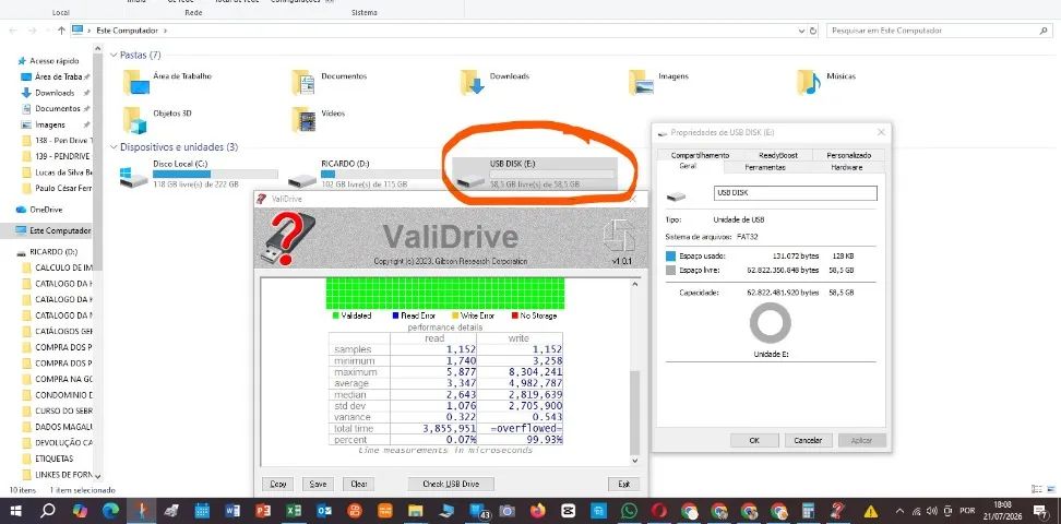 PENDRIVE METALIZADO ZSUIT DE 64GB, COM INTERFACE USB 3.0, NA COR PRATA. - Foto 5