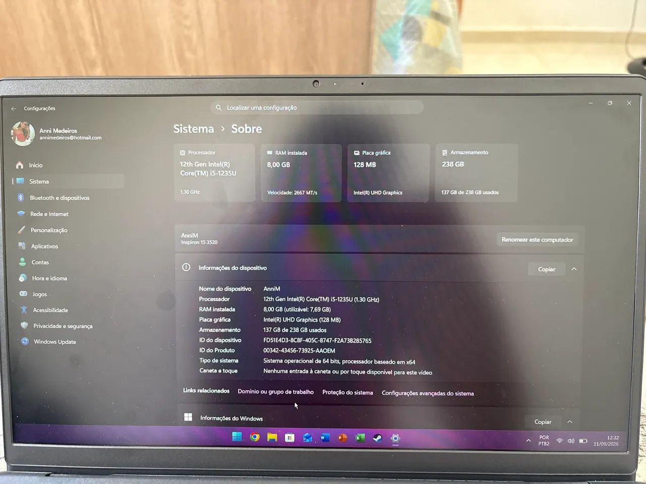 Notebook Dell inspiron 15 - Foto 5