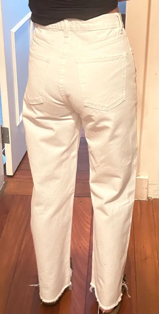 Calça jeans branca zara  - Foto 5