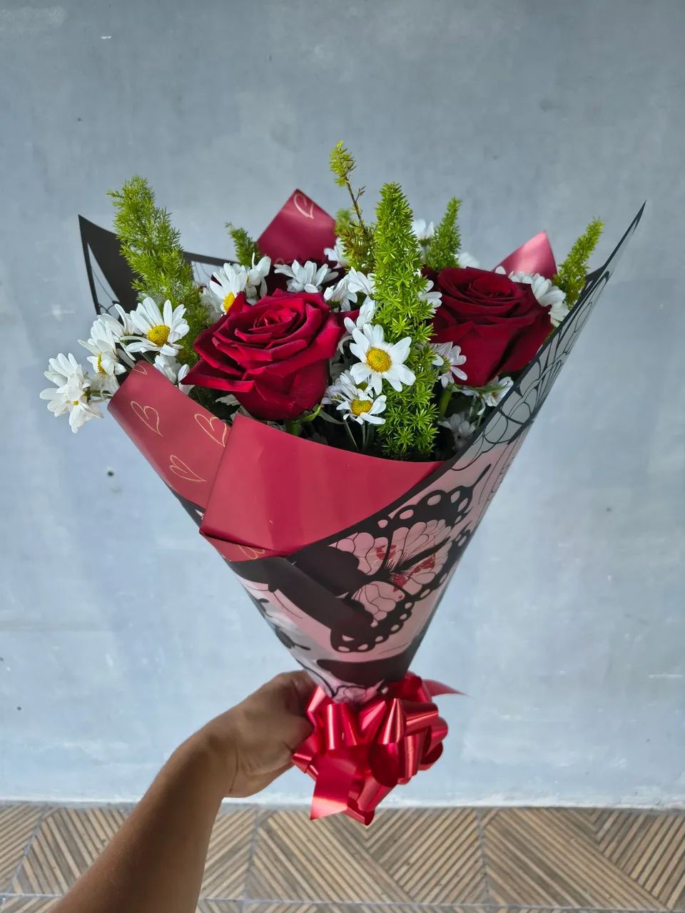 Buque de flores e kits de amor