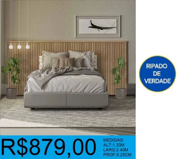 CABECEIRA - RIPADA - LINEA - COMPRE HOJE E RECEBA EM ATÉ 72 HORAS