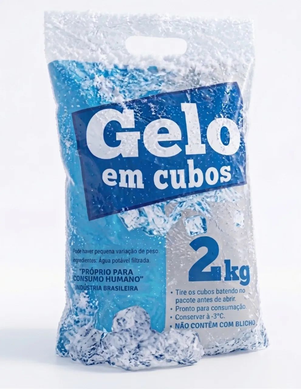 Saco P/ Gelo 2 Kg | Com Alça | S/ Cód Barras | 100unid
