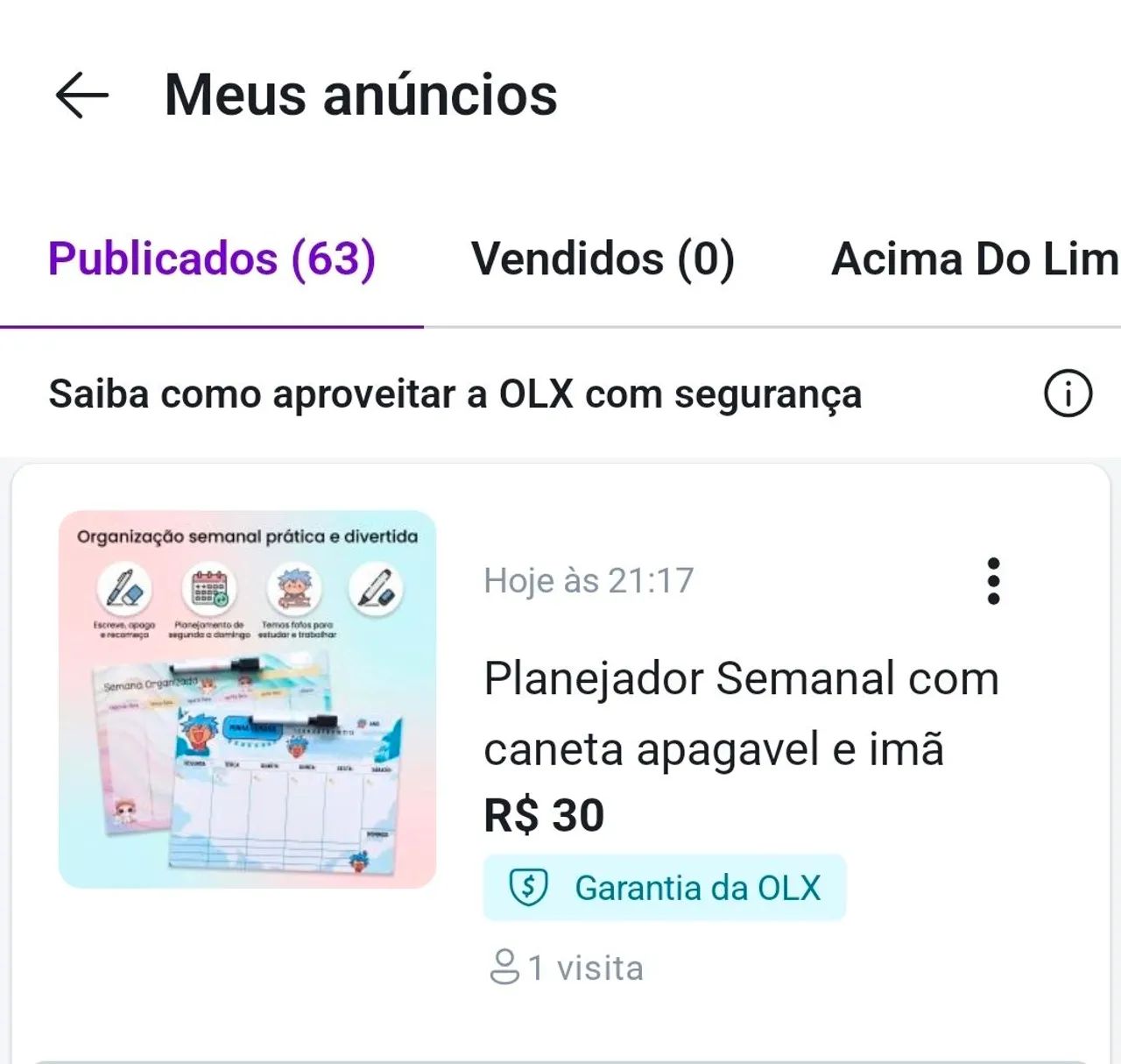 Planejador Semanal com caneta apagável  - Foto 3