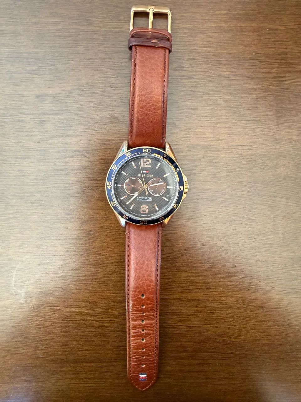 Relógio masculino Tommy Hilfiger pulseira de couro - Foto 3