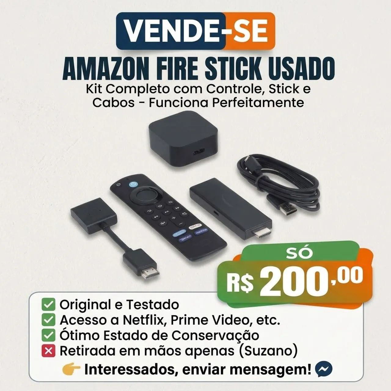 FIRESTICK 2A GERAÇÃO - RETIRADA SUZANO
