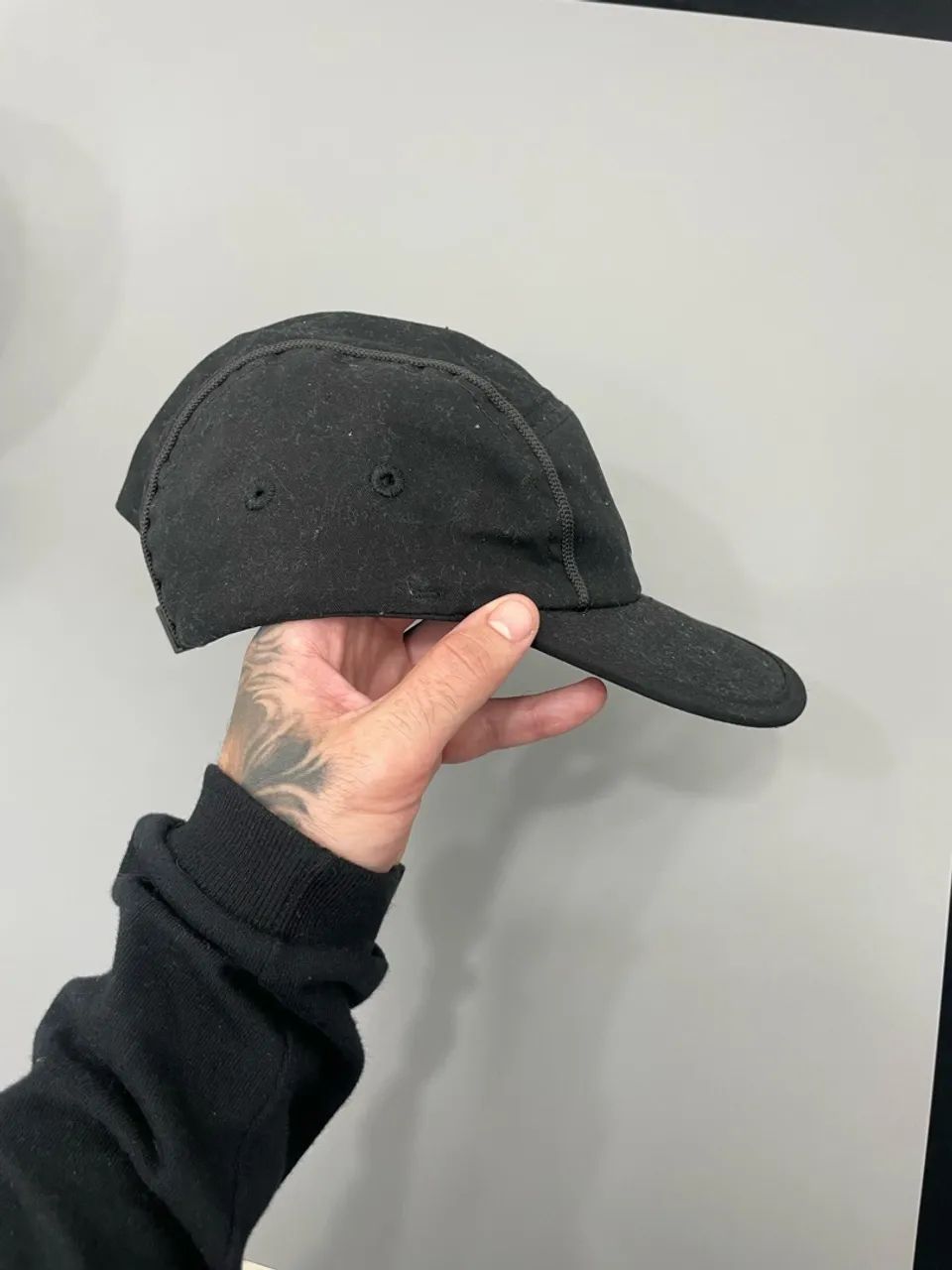 boné orange brand five panel preto - Foto 2