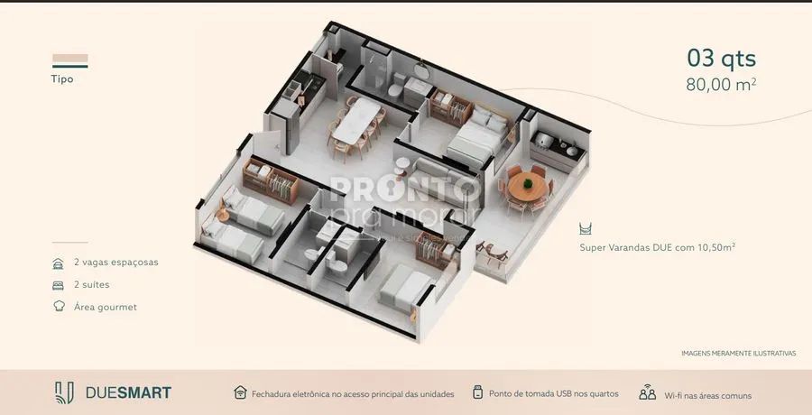 Apartamento com 3 quartos em Praia Do Cupe - Foto 3