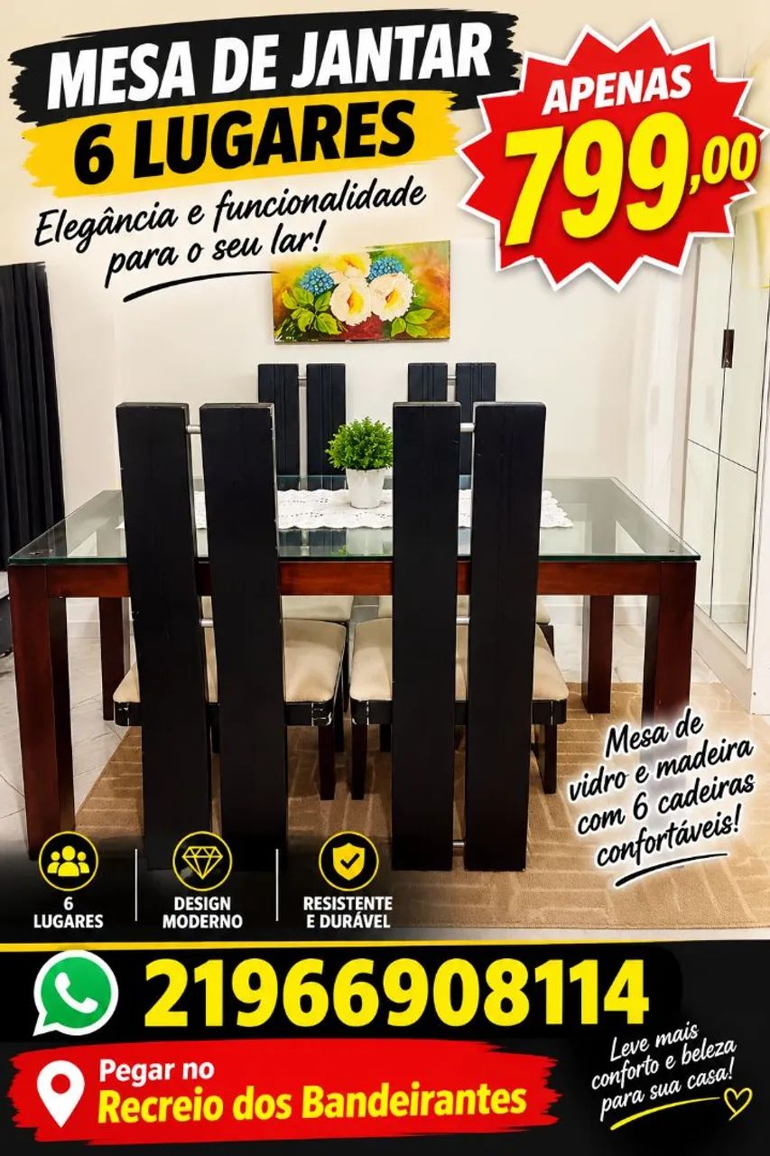 Mesa 06 cadeiras