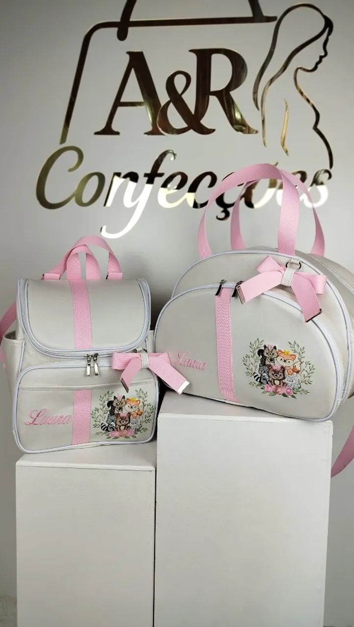 Bolsa Maternidade Personalizada com Nome Bordado - Foto 4