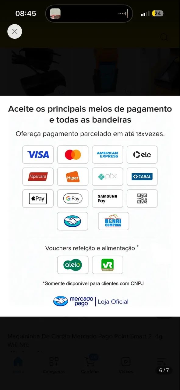 Maquininha de cartão  - Foto 4