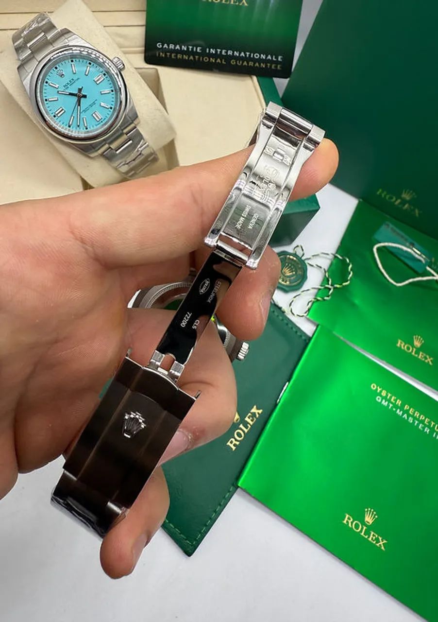 Relógio ROLEX AUTOMÁTICO OYSTER PERPETUAL BEGE - Foto 4