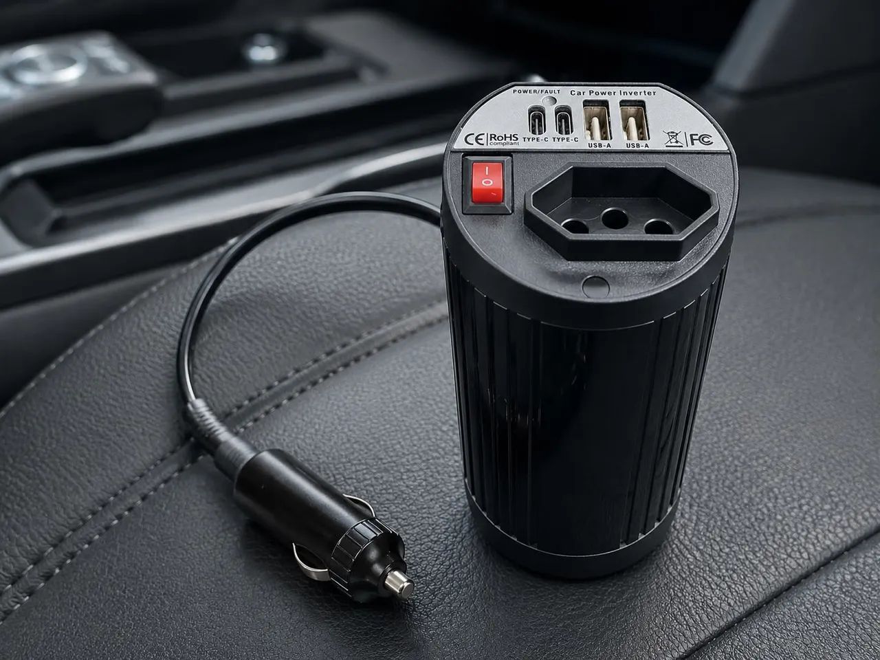 Inversor de Energia Automotivo com Tomada USB e Tipo-C - Foto 4
