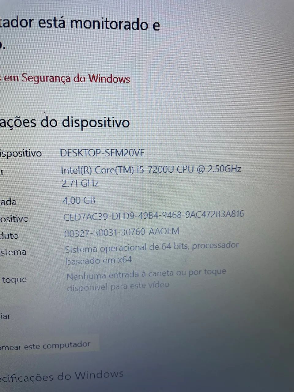 Notebook Samsung i5-7ª geração  - Foto 4