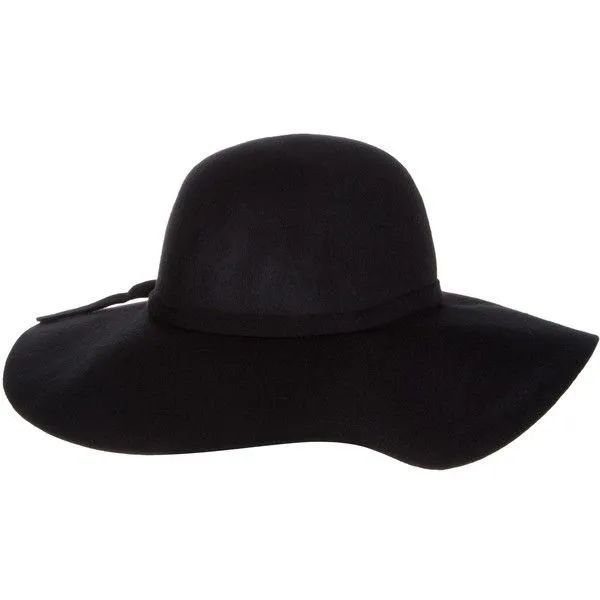 Chapéu elegante Floppy Preto Feminino de aba Flexível Com Laço.  - Foto 2