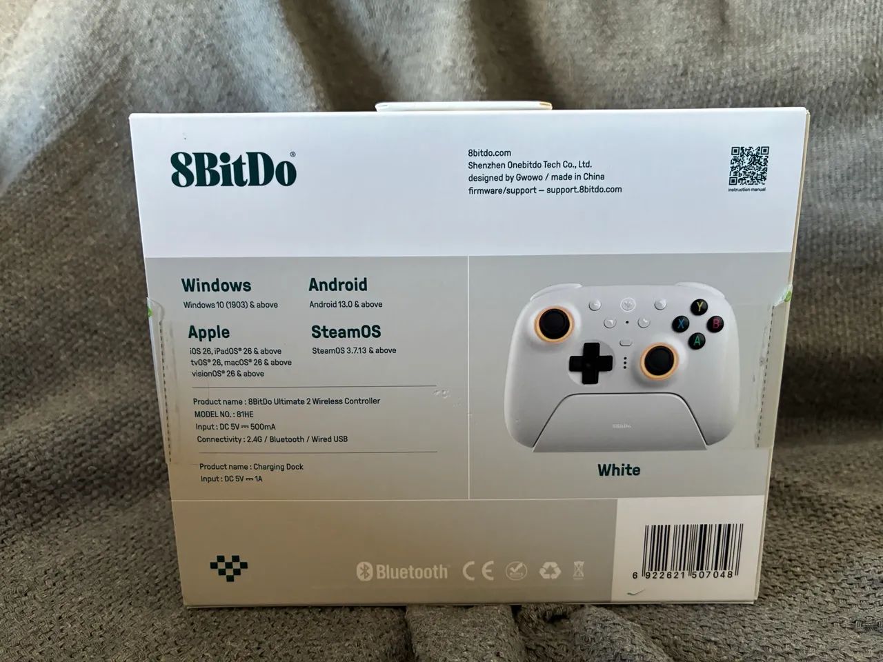 Controle 8BitDo Ultimate 2 Branco sem fio wireless - Foto 2