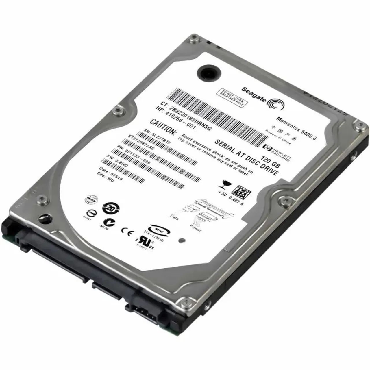 HD Seagate 120GB SATA 2.5" Notebook – Available Today