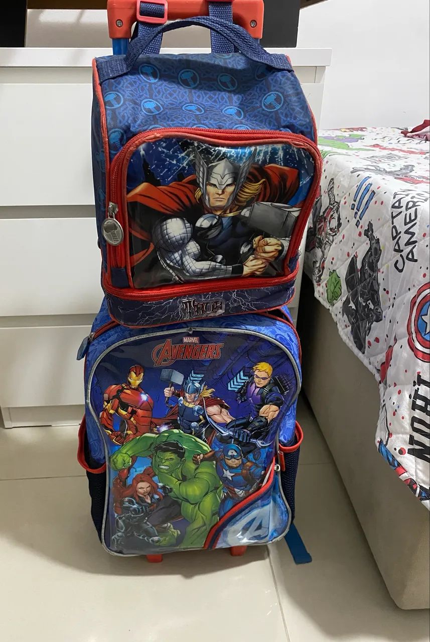 Mochila Infantil Marvel com lancheira  - Foto 4