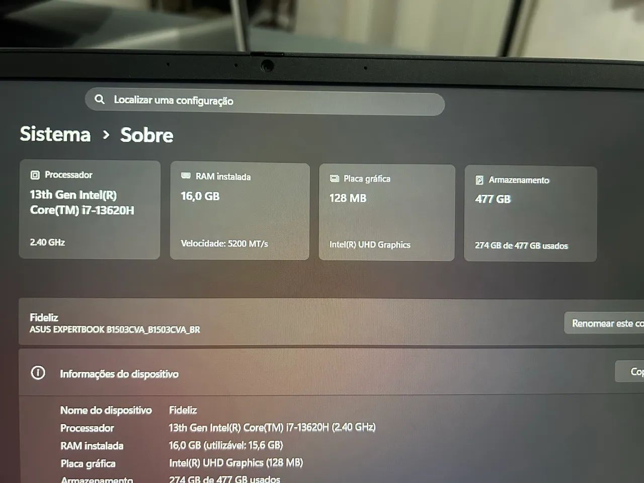 Notebook asus 