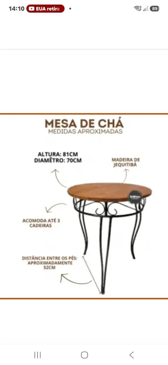 Mesa de jantar / chá / sacada (tenho duas!) - Foto 3