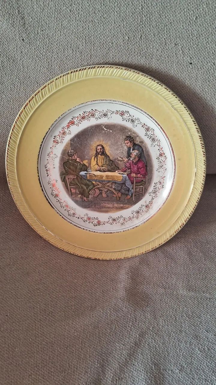 Prato de parede vintaje com figura de jesus - Foto 2
