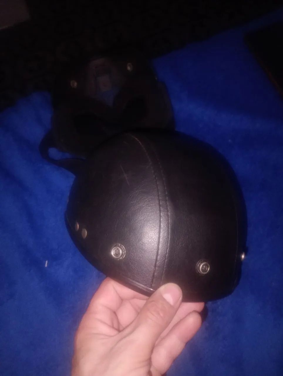 Capacete custom . Fica bem Loko no rosto - Foto 4
