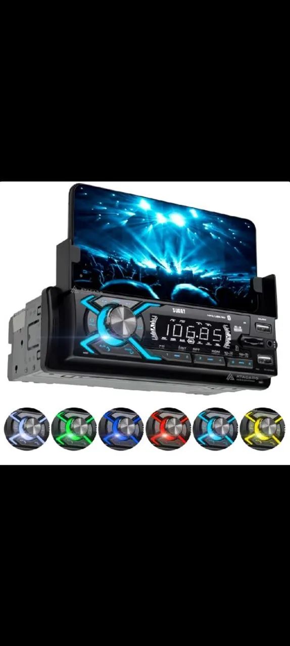 SOM AUTOMOTIVO COM SUPORTE PARA CELULAR  - Foto 5