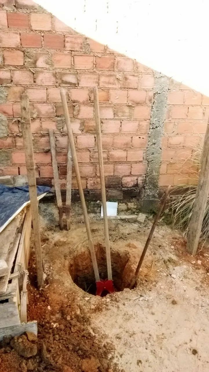 Limpeza e escavação de poço boca larga