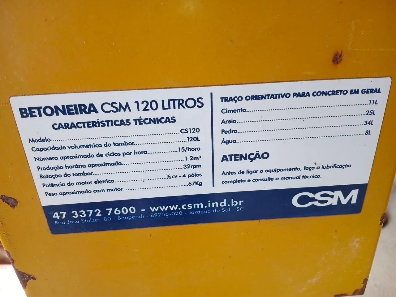 Betoneira 120 litros CSN - Foto 4