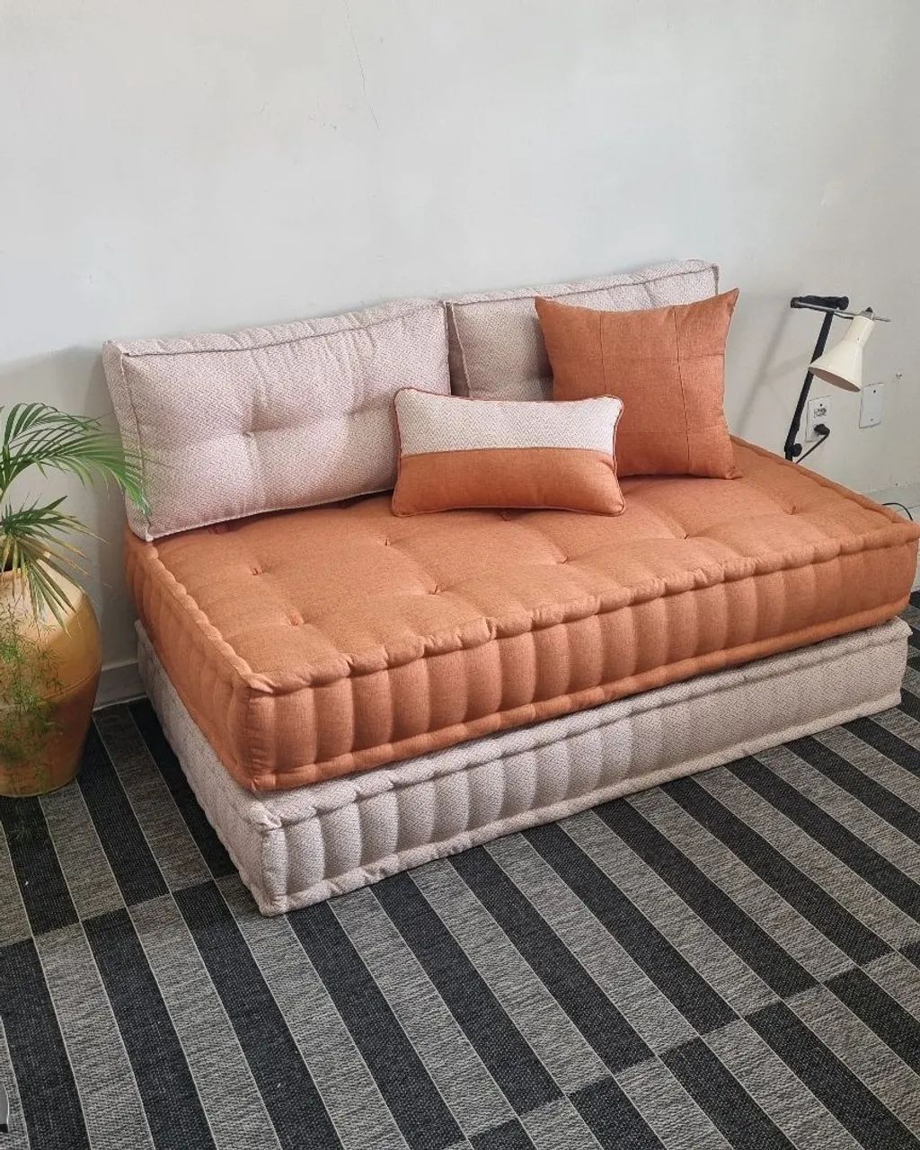 sofá futon turco feito a mão 