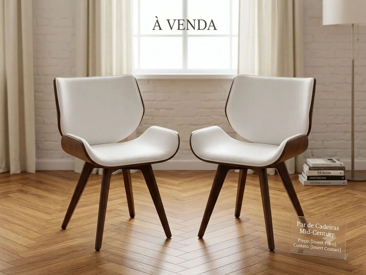 2 Poltronas modernas Matrezan Madeira 