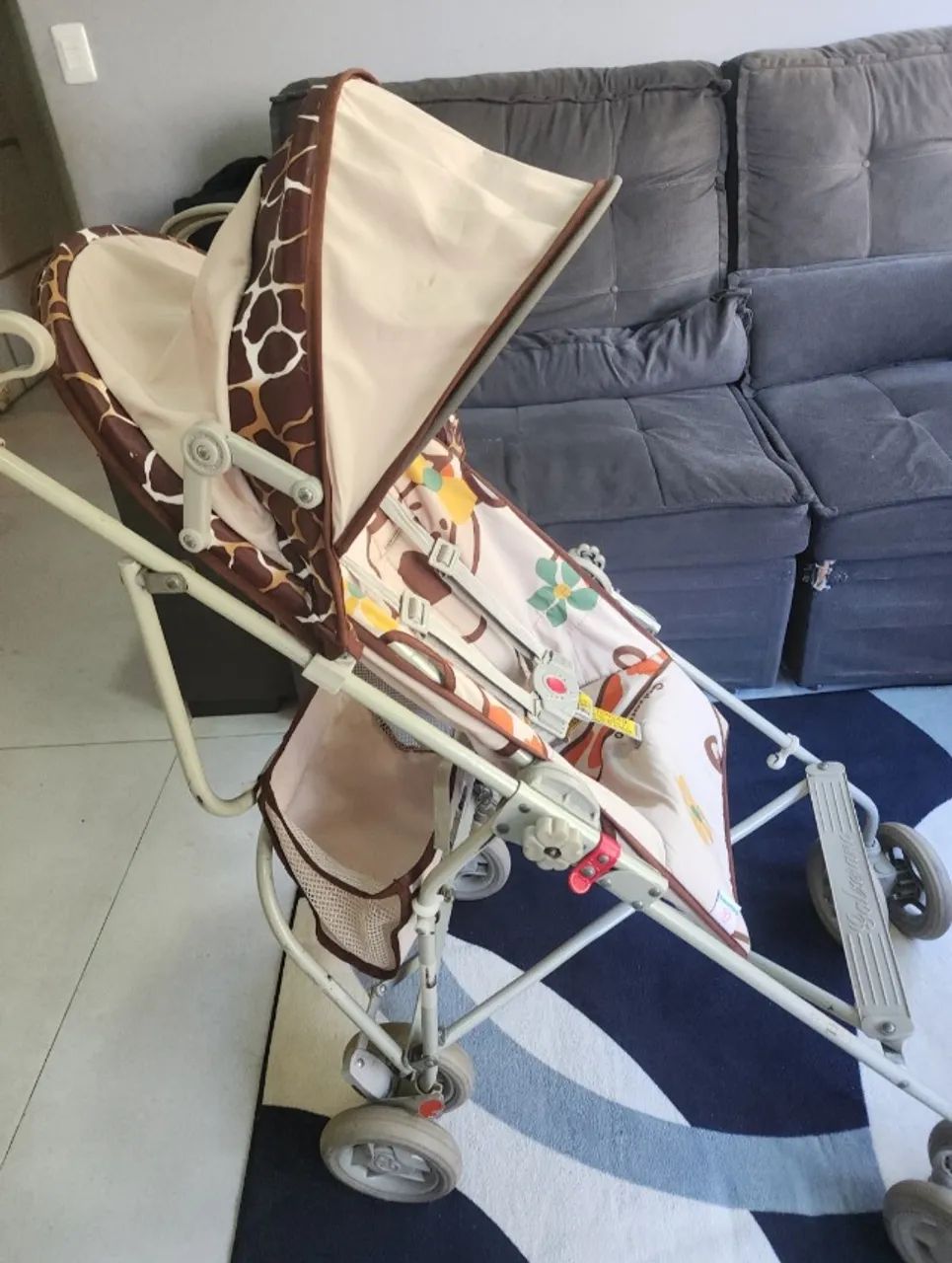 Carrinho de passeio bebê Galzerano guarda chuva - Foto 3