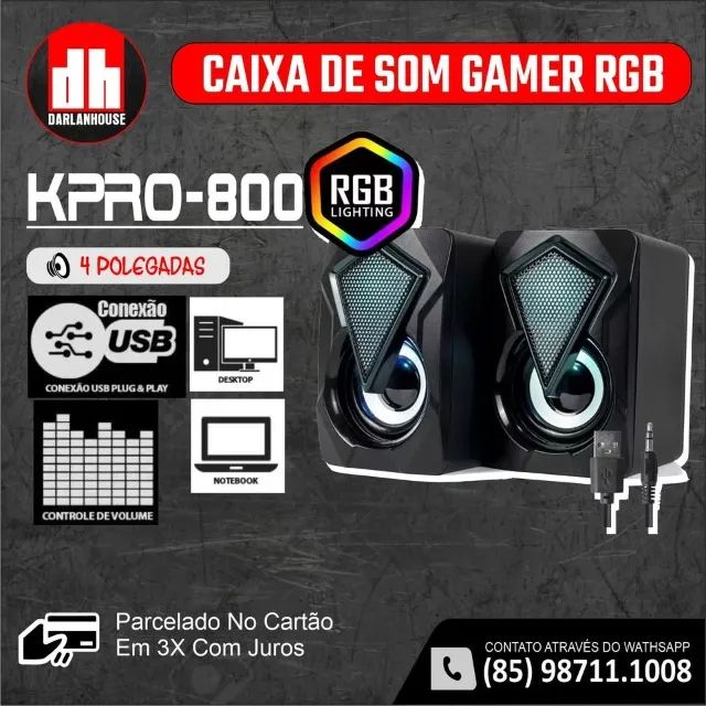 Caixa de Som RGB KPRO-800