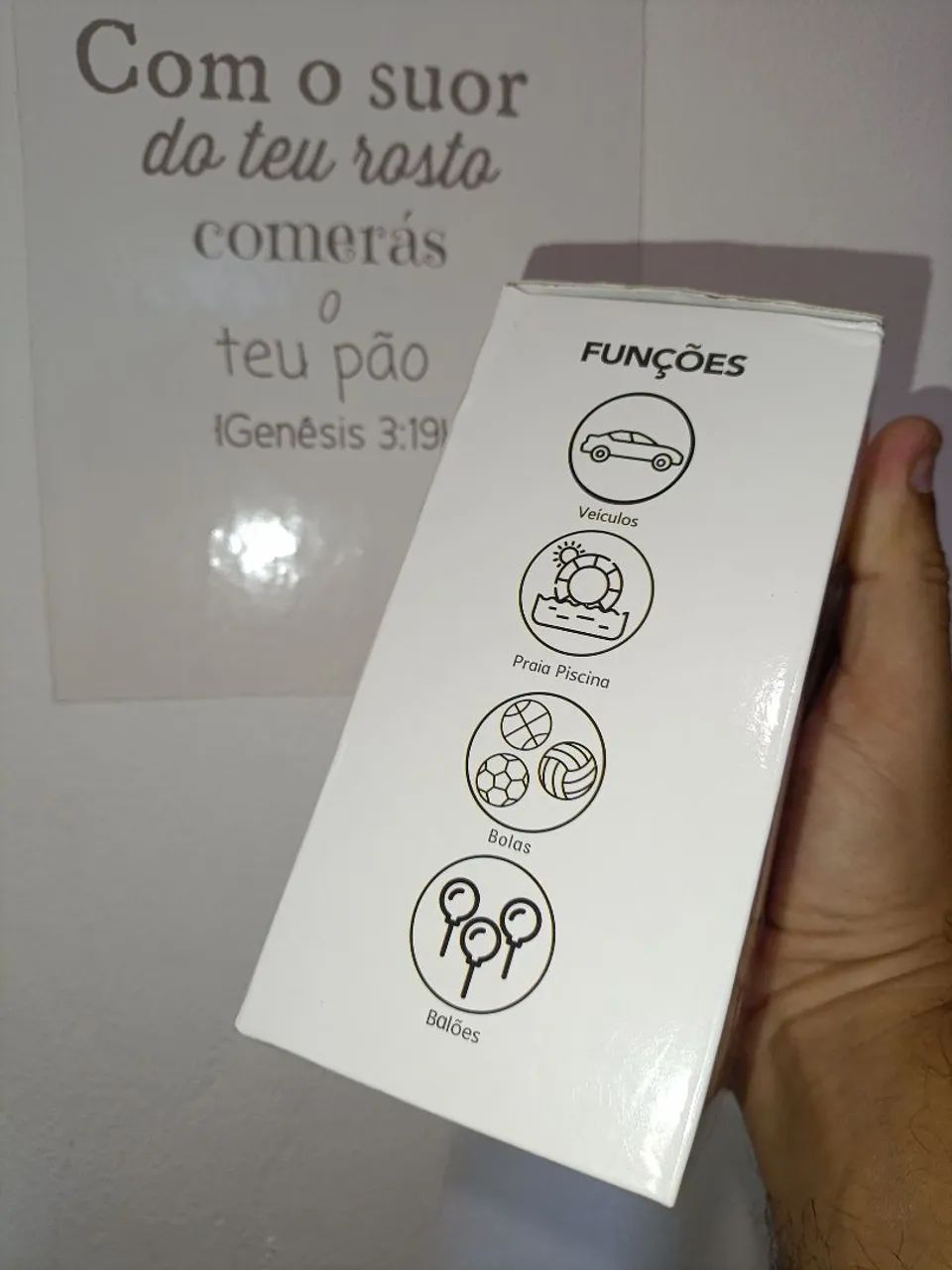 COMPRESSOR DE AR PORTÁTIL - MULTIUSO- INTELIGENTE C/ VISOR  DIGITAL E RECARREGÁVEL  - Foto 2