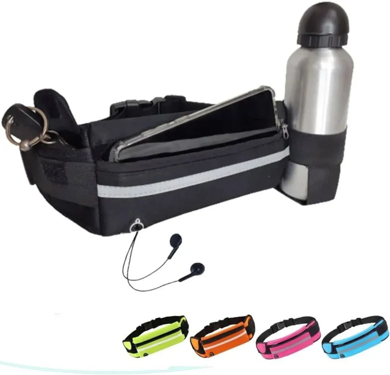 Pochete Fitness Suporte Celular e Garrafa 