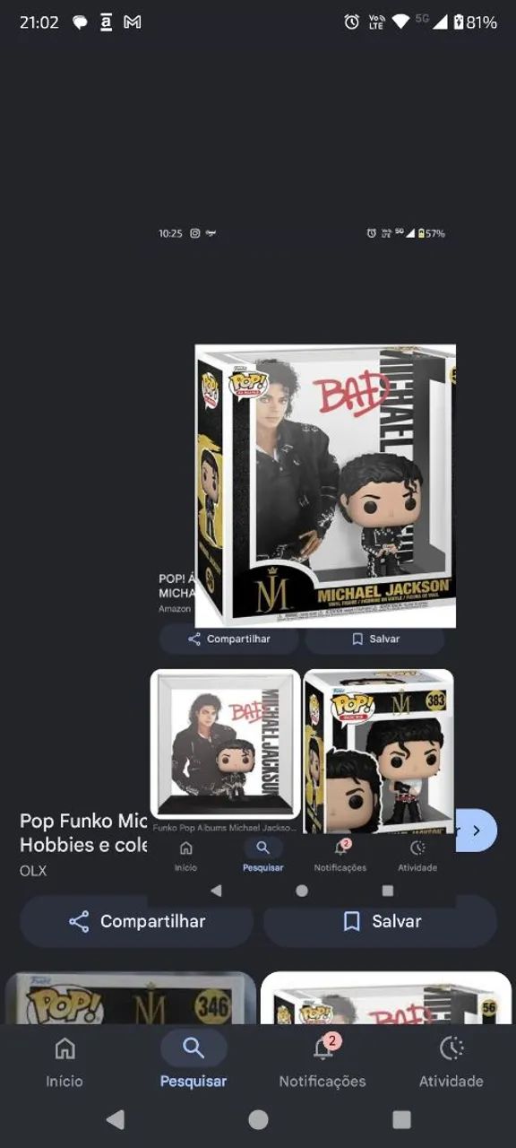 Album Bad funko pop Michael Jackson -boneco-off the wall-cd