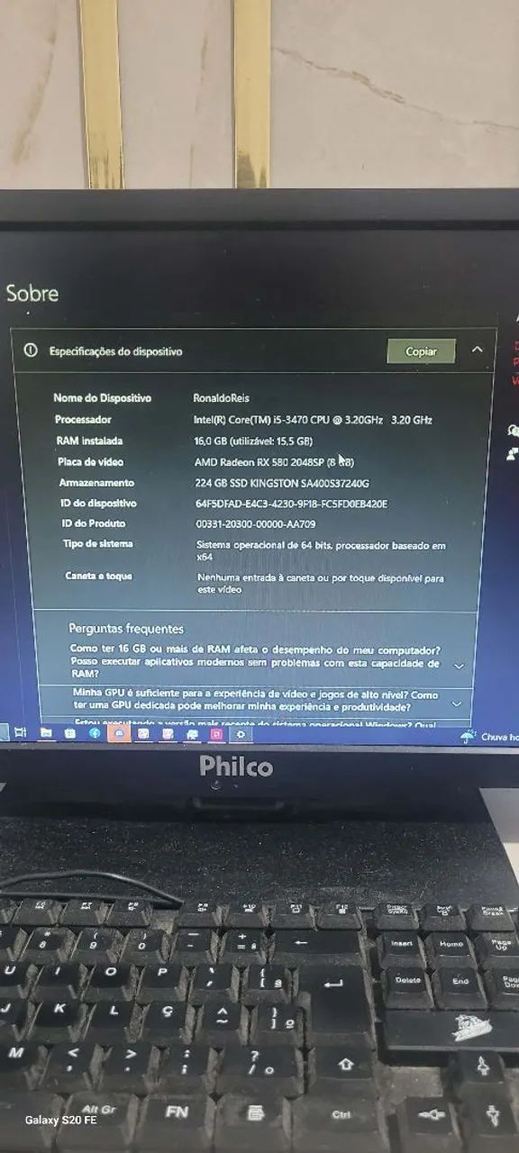 Pc gamer completo no precaao