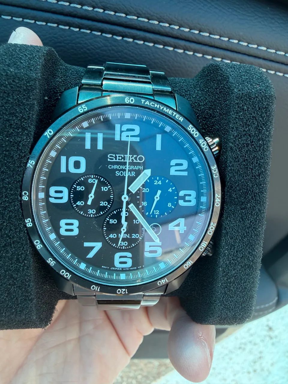 Relógio Seiko Solar Cronógrafo Black Piano  - Foto 2
