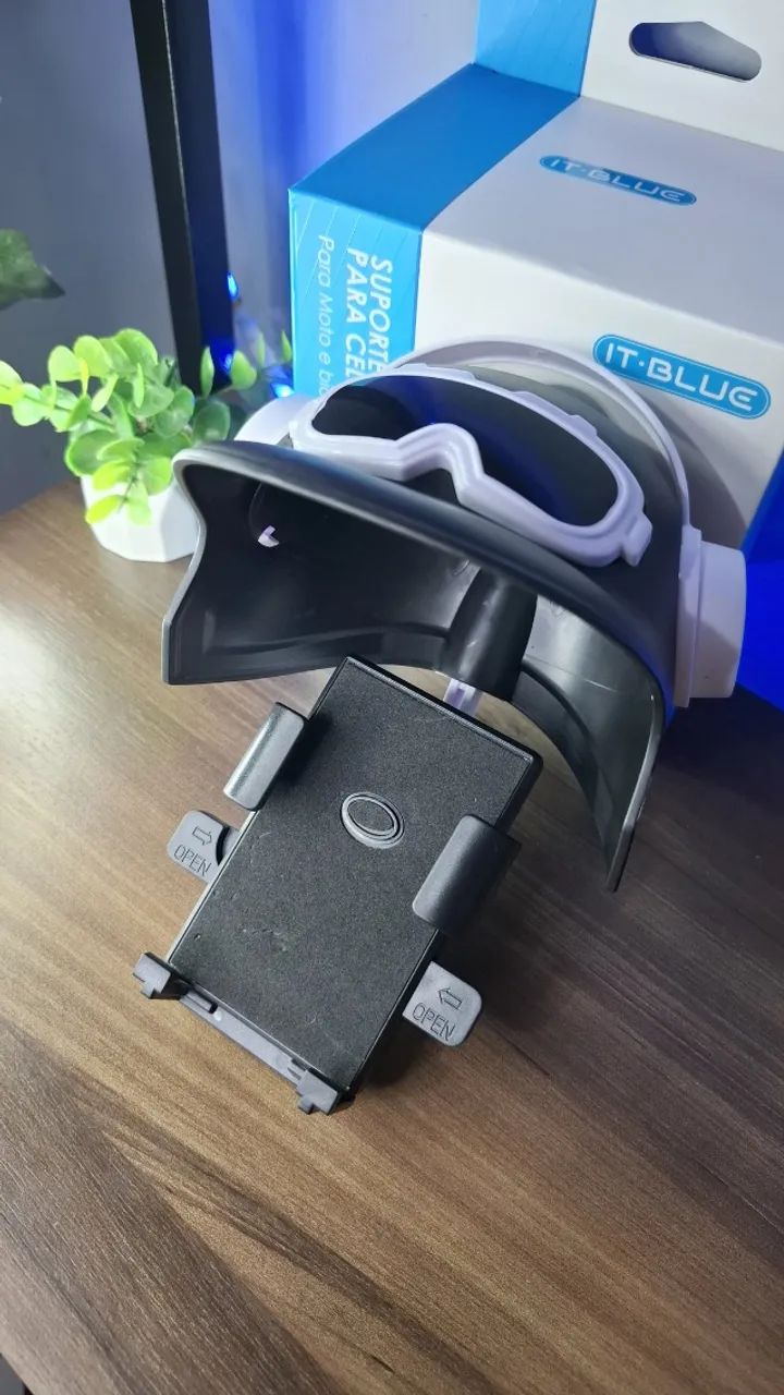 Suporte para Celular de Moto - Estilo Capacete (IT-BLUE LE-106)