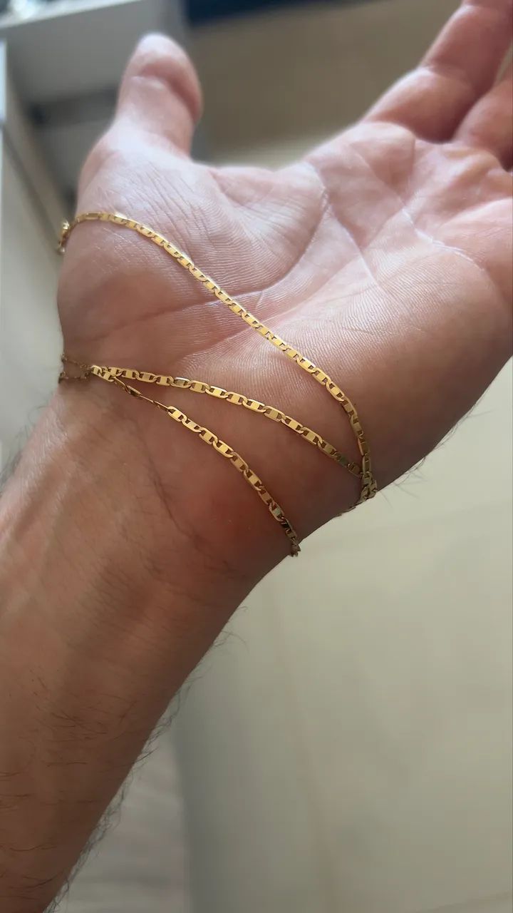 Corrente de ouro 4.3gr 18k - Foto 2