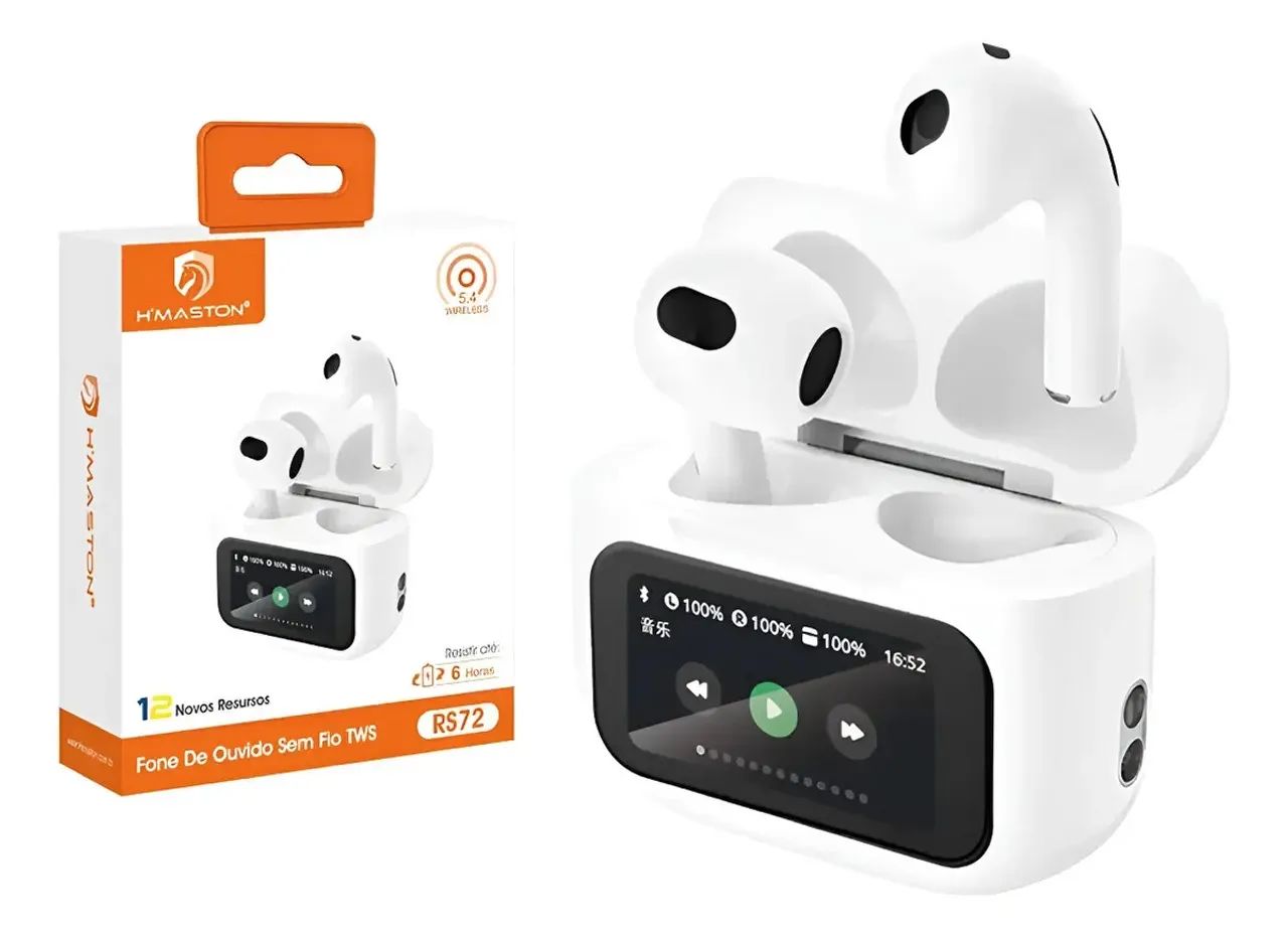     Fone Bluetooth RS72 Touch Screen Bateria Longa Duração - Foto 3