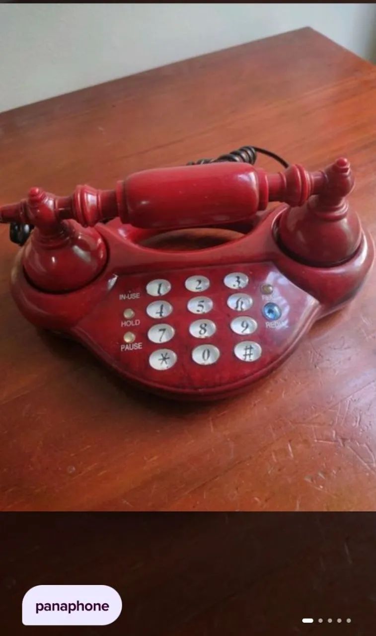 Telefone retrô vintage funcionando