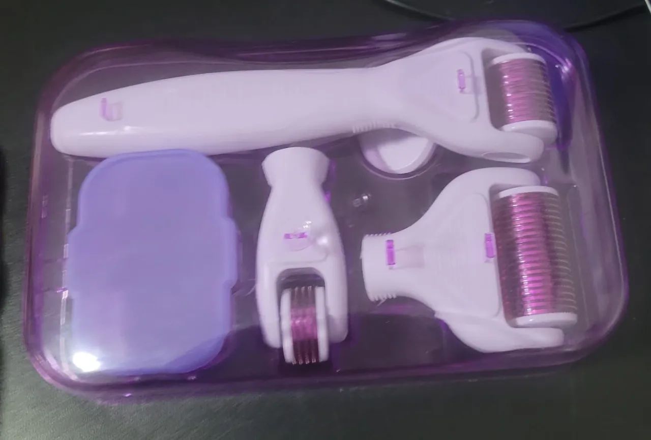 Kit derma roller 6x1 para microagulhamento caseiro