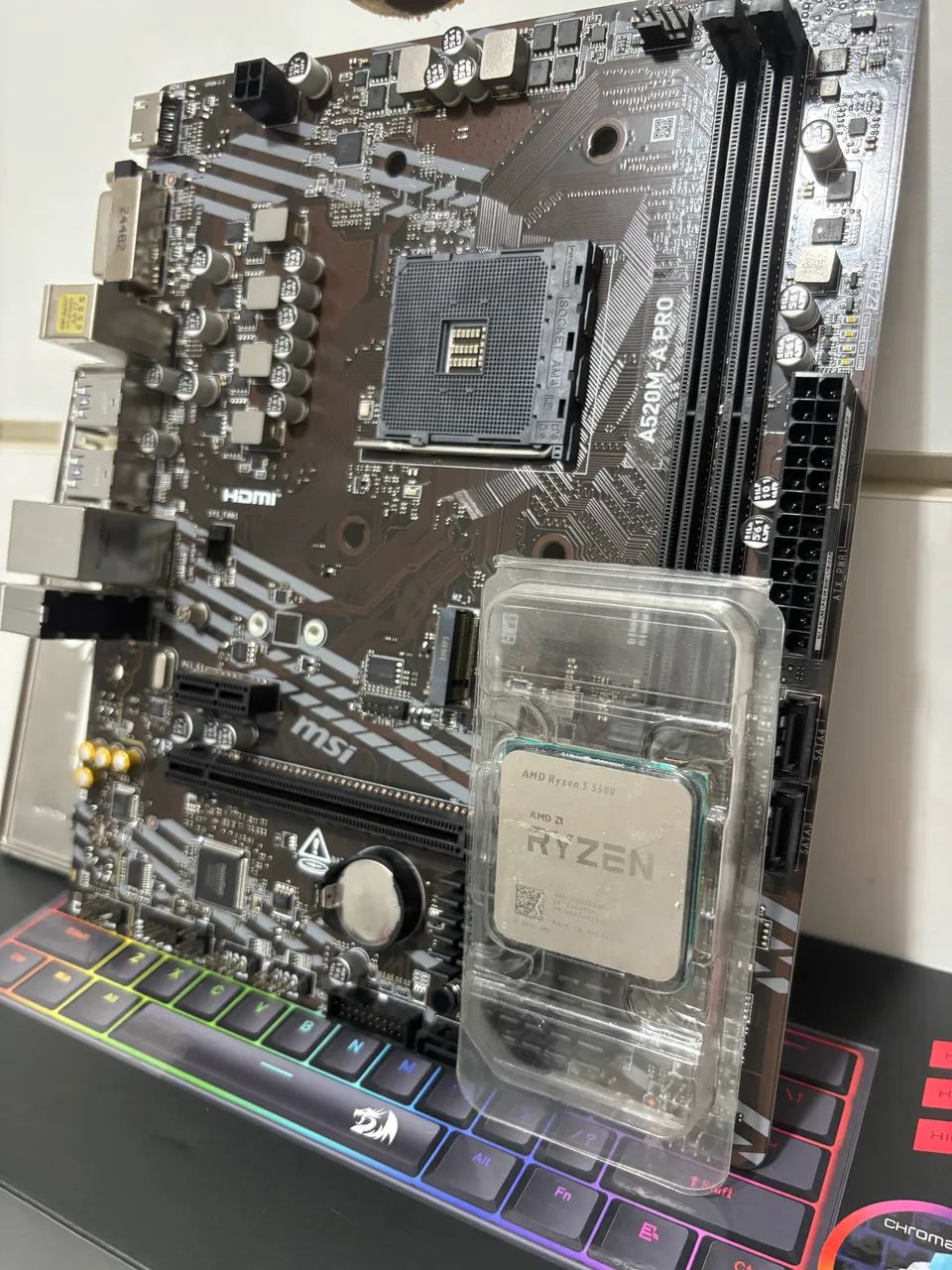 Kit Gamer Ryzen 5 5500 + MSI A520m-a Pro