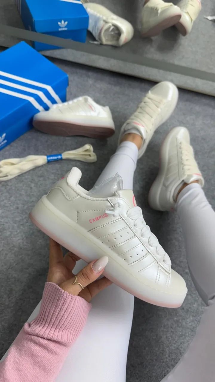 Tenis Adidas Campus  00s Pérola Branco - Foto 3